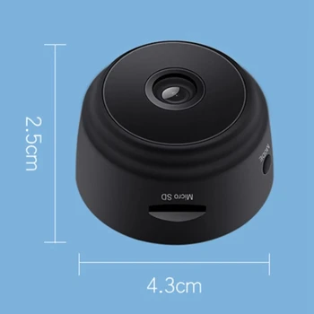 AM05-A9 1080P Brezžične Fotoaparat Night-Vision Zaznavanje Gibanja 150 Stopinj širokokotni Home Security Kamera (Black)