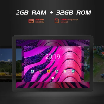 ZONKO 10 palčni Tablični računalnik Android 10 3G Telefon Klic Tablični PC WiFi Tablet, GPS, Youtube, Netflix HD WebCam Pad 2 GB RAM, 32 GB ROM