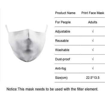 Seksi Smešno Marilyn Monroe Print Masko za Odrasle Stroj Tkanine Masko Ženske PM2.5 Zaščitni Prah Maske Na Prostem Usta Pokrov