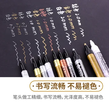Cvet Slikarstvo Pero Zlata, Srebrna Bela Podpis Touch-up barva Barva Barvanje Pen Star Podpis Logistika Tabla Marker