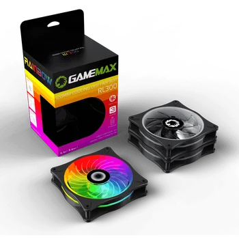GameMax RL300 Računalnik Primeru Hladilni Ventilator Prilagodite ARGB Hladilni Ventilator 120mm Tihi Nadzor AURA SINHRONIZACIJO PC Hladilnik za Hlajenje RGB Primeru Ventilatorji
