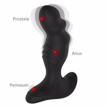 Analni Vibrator Daljinski upravljalnik 7 Hitrosti Prostate Massager Vibriranje Rit Plug Analni Dildo, Vibrator Spolnih Igrač za Moške Masturbator