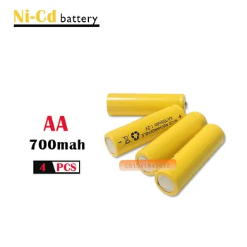4 x AA 700mAh 1,2 V Quanlity Baterija za ponovno Polnjenje NI-CD 1,2 V Polnilna 2A Baterije Baterias Bateria Baterije 500 Krat