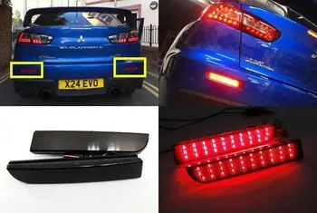 2x Brisanje/Dima/ Rdeča Odbijača Reflektor Zadaj Rep Zavore Opozorilo Vožnjo Vzvratno Parkiranje LED Lučka Za Mitsubishi Lancer EVO X 08-15