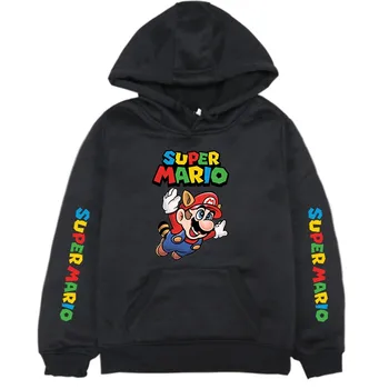 Igra Super Mario Starš-otrok obleko Hoodie Unisex Priložnostne Bombaž Kapičastih Pulover Sweatshirts Vrh