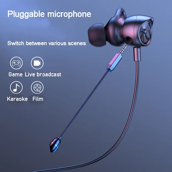 Langsdom HIFI Igralec žično in-ear Slušalke G100X prenosni sweatproof bas stereo Gaming slušalke G200x z mikrofoni za glasbo