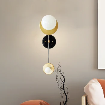 Nordijska minimalističen, dnevna soba ozadju stene lučka Japonske moderne spalnice postelji strojne opreme oblikovalec stenska svetilka