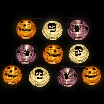OurWarm 1,2 M Halloween Niz Luči Bučna Luči LED 10Heads Halloween Luči Toplo Bela Halloween Dekoracijo Doma