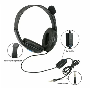 Gaming Slušalke Stereo Surround Slušalke Žične Mic Za PS4 Laptop Xbox Eno