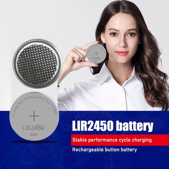 20Pcs/Veliko 3,6 V LIR2450 Baterije za ponovno Polnjenje 120mAh 500 Litijeve gumbaste Gumb Baterija Nadomesti CR2450 Visoko Kakovost Nova