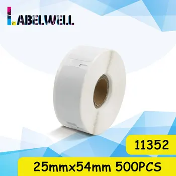 Labelwell 200Rolls 11352 25 mm*54 mm 500pcs/Roll Termični Papir združljive za Dymo LabelWriter 450/450 Turbo oznaka za kavo