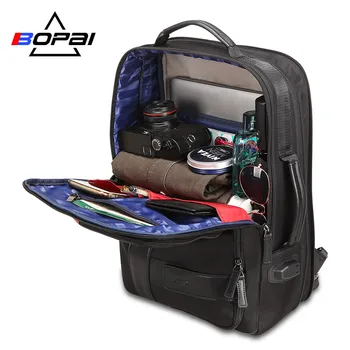 BOPAI Nahrbtnik Moški Povečavo USB Charge Laptop, Backpacking 15.6 Inch, Velike Zmogljivosti, Anti-Theft Potovanja Bagpack za Najstnike
