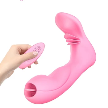 Daljinsko Dildo Vibratorji Segrevajo Spodnje hlače za Ženske Klitoris Stimulator Jezika Spola Igrače, Ženska Masturbator Muco Lizanje Igrača