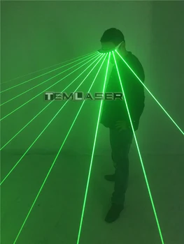 532nm Zelena Laserska Očala Za Pub Klub DJ Kaže Z 10Pcs Zeleni Laser Za LED svetlobna Kostume, ki Kažejo
