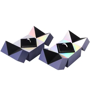 Predlaga Zakonske Magic Cube Obroč Polje Poročni Prstan Polje Valentinovo Darilo Ustvarjalne Nakit Škatle za Shranjevanje Nakita Organizator