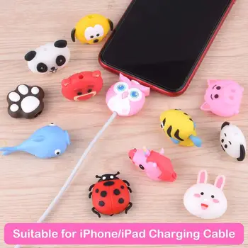 18 Kos Kabel, Zaščita za iPhone/ipad USB Lightning Kabel, Lepe Ribe Samorog Živali napajalni Kabel Zaslona, Zaščito Polnilnik USB