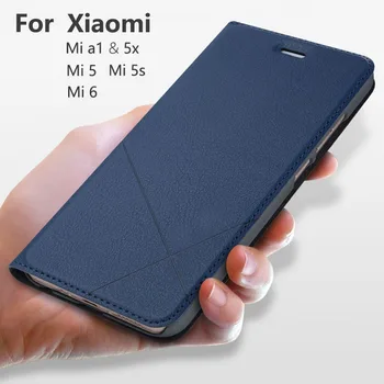 Ročno Izdelani Za Xiaomi Mi A2 Lite A1 6X 5X 5S Mi 9t pro 9 8 Lite SE 5 6 Usnjena torbica Za Moj Max 3 2PU Pokrovček Kartico v Režo za Stojalo