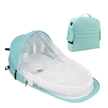 Prenosna Postelja Zložljiva Otroška posteljica Potovanja sončno Zaščito proti Komarjem Dihanje Dojenčka Spalne Košare za na 1