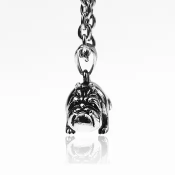 Novo iz nerjavečega jekla 316L ogrlico, obesek osebnost 3D francoski buldog titana jekla obesek hip hop nakit prijateljstva darilo