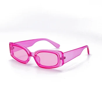 2020 Hip Hop sončna Očala Ženske Moški Trendy Fluorescentno Rumena Kvadratek sončna Očala Ženski Pisane Očala UV400