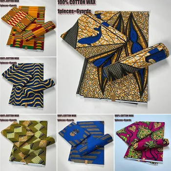 Lepo! bombaž nigerijski afriške vosek tiskanje tkanine ankara vosek afriške Najnovejši design Ženske vosek tkanine VF026
