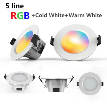 Smart LED Downlight 110-220V Zatemnitev Krog Spot Luč 5W 9W RGB Barva Spreminja, Toplo Hladno svetlobo Bluetooth APP Nadzor Pametne Luči