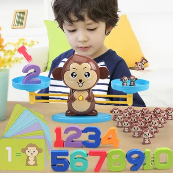 Nova Matematika Aritmetično Igrače Bilance Math Igre Zabavno Učne In Izobraževalne Otroci Igrače Opica/Pes Saldo Odbor Za Fant Dekleta Darilo