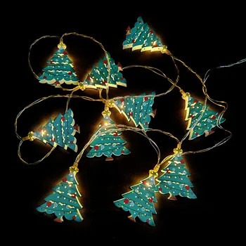 Božični Luči LED Niz baterijsko Božiček Božična Drevesa Snežaka Svetlobna Garland za Božič Zunanja Notranja Dekor
