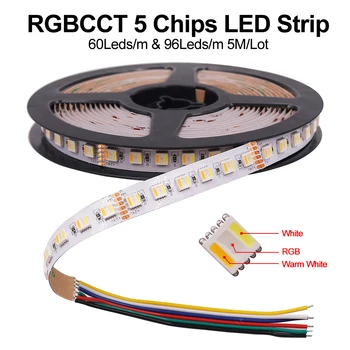 RGB SCT LED Trak DC12V Nepremočljiva 5050 LED Luči Svetilka 30LEDs/m 60LEDs/m 96LEDs/m Prilagodljiv Trak 5 V 1 LED Trakove DC 24V 5m