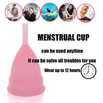 1pcs Menstrualne Skodelice in Sterilizator Pokal Žensko Higieno Copa Menstruacije Ženske Pokal Coletor Menstrualne Vaginalne Obdobju Pokal Sterilizator