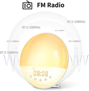 Budilka Zbudi Luč Sunrise Simulacije Bela Nosie FM Radio Sproščujoče Okoljske Svetlobe Voic Recoding