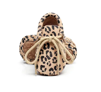 Pravega Usnja Leopard Baby Moccasins Malčke Baby Boy Priložnostne Čevlji Malčka Dekle Prvi Pohodniki Baby Čevlji