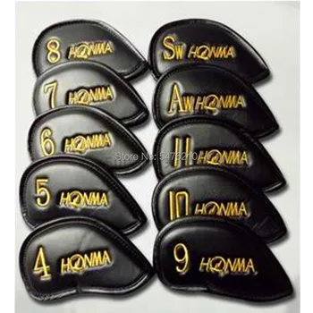 10pcs/set Honma golf železa klub headcover nastavite upscale PU wit enostranski vezenje golf palice kritje 4-11 AW SW Brezplačna dostava