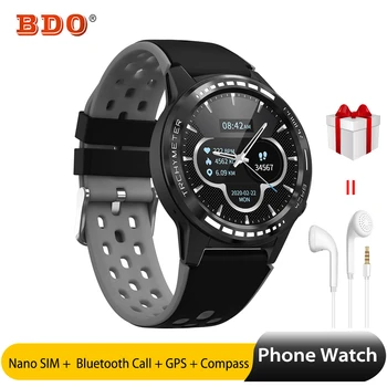 BDO GPS Pametno Gledati Moške s Kartice SIM Telefon Bluetooth Klic Kompas Vreme Srčnega utripa Šport Smartwatch za Android Ios