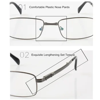 SUMONDY High End Zložljive Obravnavi Očala Dioptre +1.0 +4.0 Ženske Moški Zlitine, Zložljivi Okvir Očal Za Presbyopia R116