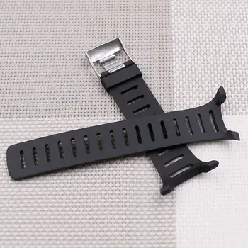 Mehke Mehke Gume Watch Band Kovinsko Sponko za Zapestje Trak z Izvijači za SUUNTO T1 T1C T3 T3C T3D T4C T4D T Serije Smart Watch