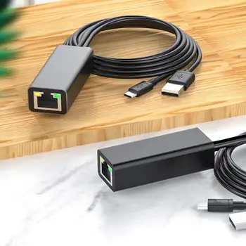 Novi Mikro USB2.0 RJ45 10/100 Mbps USB Ethernet Adapter Omrežna Kartica Ethernet Adapter Za Ogenj TV Palico Dom Avdio & Video 1m