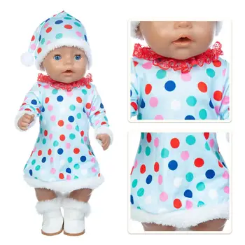 Nova Božič 1Suit Lutka Obleko, ki ustreza Za novorojenčka otroka 43 cm Lutka Obleko Lutka Pribor Za 17inch baby Doll