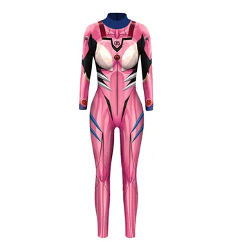 Neon Genesis Evangelion Ayanami Rei Asuka Langley Soryu Mari Makinami Cosplay Kostum za Ženske Zentai Bodysuit Jumpsuit C127
