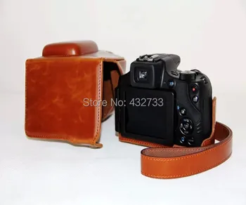 Brezplačna dostava Vroče Nove Visoke Kakovosti kamere vrečko imitacija usnja primeru za Canon SX60 za PowerShot SX60 HS fotoaparat torba torba