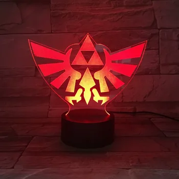 Trikotnik Zelda 3D LED Nočna Lučka 7 Barva Spreminja, Lučka Soba Dekoracijo Dejanje Slika Igrača Rojstni dan Božično Darilo Dropshipping