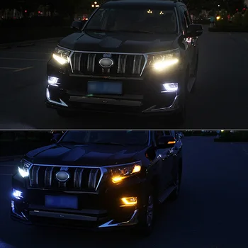 OKEEN 2x Avto LED Dnevnih Luči za Toyota Land Cruiser Prado 2018 2019 LED DRL 12V Vključite Opozorilne Luči Nepremočljiva Meglo Lučka