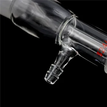 24/40 Vakuumske Steklene Ravne Cevi Take-off Adapter za Plin Dovodni Tok Lab Stekleni izdelki