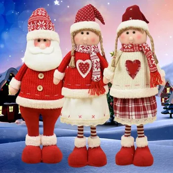 16 Slogi 1/3pcs Velikosti Božič Lutke Santa Claus Snežaka Jelenov Lutka Stoji Lutka Dekoracijo 2020 Novo Leto, Božič Darilo