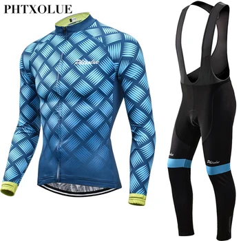 Phtxolue Pro Kolesarjenje Oblačila Moških Long Sleeve Kolesarjenje Jersey Set Pomlad Mtb Kolo Nositi Kolesarska Oblačila Ropa Maillot Ciclismo