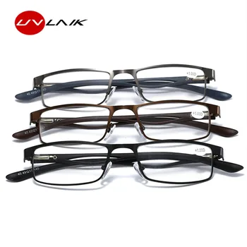 UVLAIK Letnik Obravnavi Očala Ženske Moški Retro Zlitine Recept za Očala Pravokotnik Poslovnih Daljnovidnost Presbyopia Eyeglases