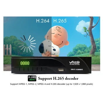 Vmade DVB T2 Prizemni Sprejemnik Digitalni Set Top Box H. 265 dekoder DVB T2 HD 1080P podpira USB WIFI Youtube z RJ45 TV Sprejemnik