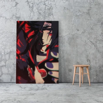 Itachi Uchiha anime naruto Uokvirjena Platno plakat Slikarstvo wall Art dekor Dnevna soba Študija Doma Lesen Okvir Dekoracijo Fotografij