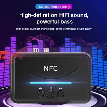 5.0 Bluetooth Sprejemnik NFC 3,5 mm RCA AUX Priključek USB Smart Predvajanje Stereo Audio (Stereo zvok Brezžični Adapter A2DP Za Komplet Zvočnikov