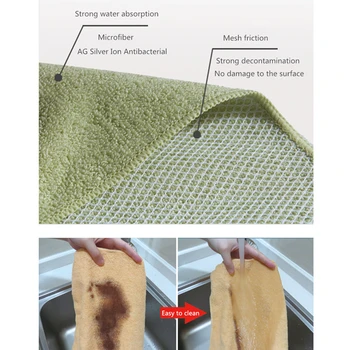3pc Kuhinjske krpe jed pranje krpo očesa brisačo robčki absorpcijske mehko okno avtomobila krpe kopalnica mikrovlaken za čiščenje krpo